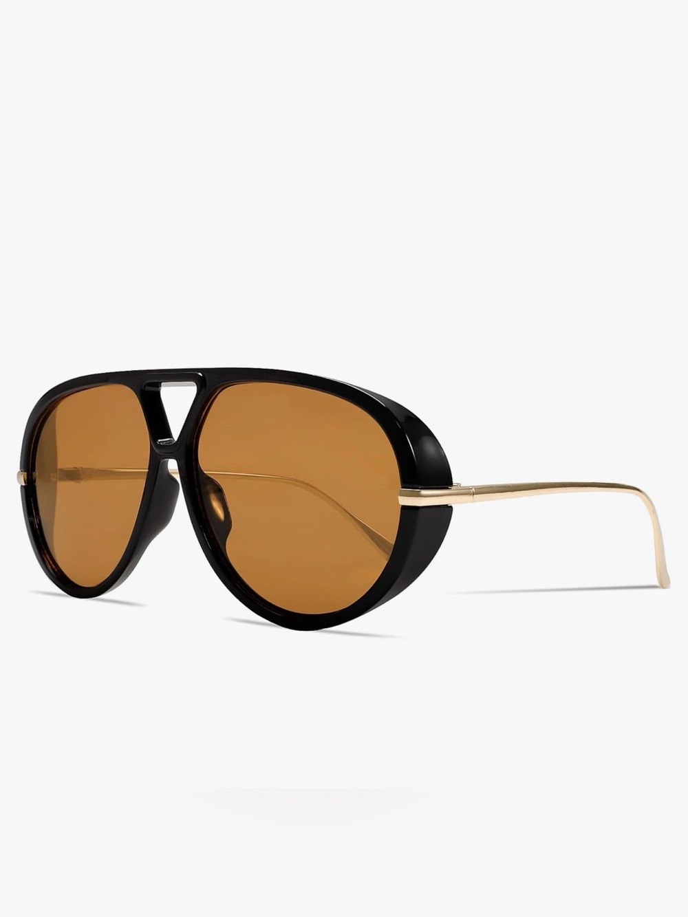 Black and Brown Women’s Aviator Sunglasses